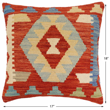 Boho Chic Foley Turkish Hand-Woven Kilim Pillow